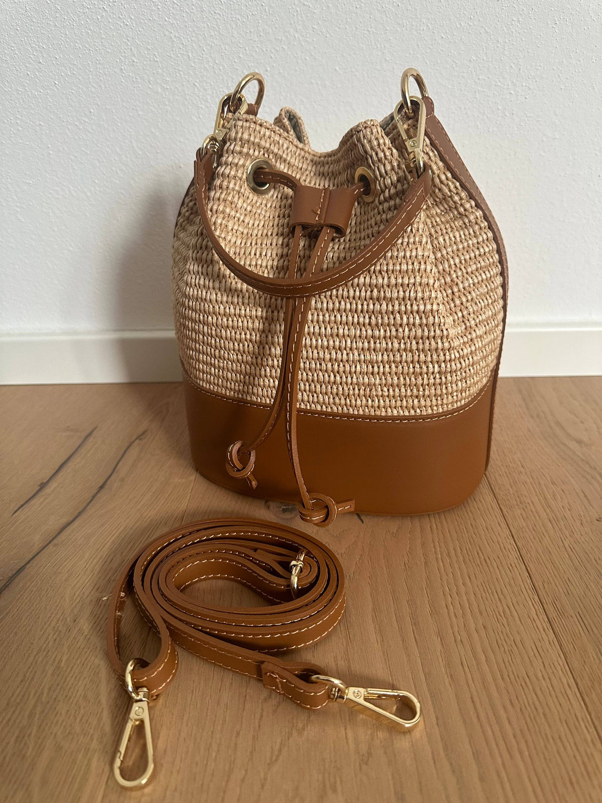 MISS Bucket Classic - Raffia-Tasche