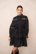 Ellie kurzes Kleid aus Spitze und Baumwolle – 81033