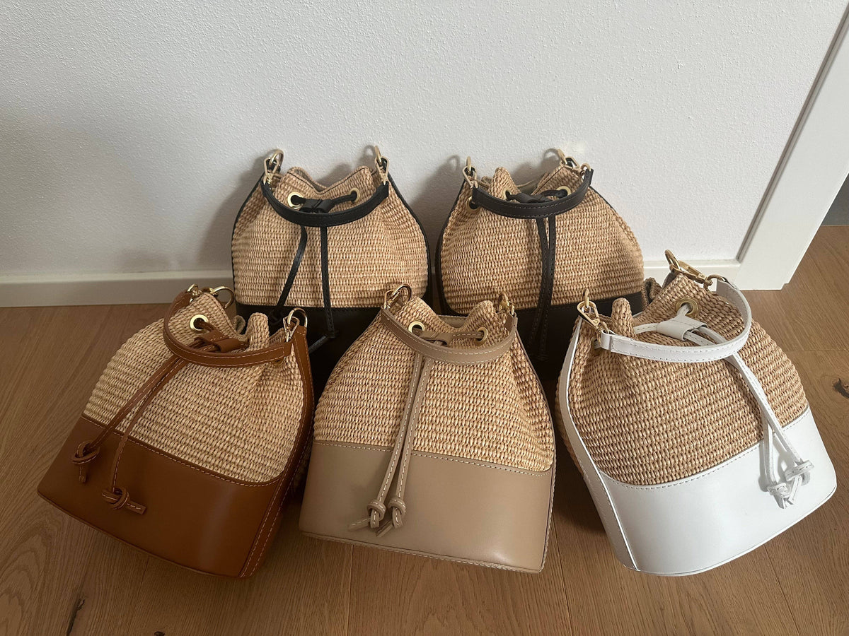 MISS Bucket Classic - Raffia-Tasche