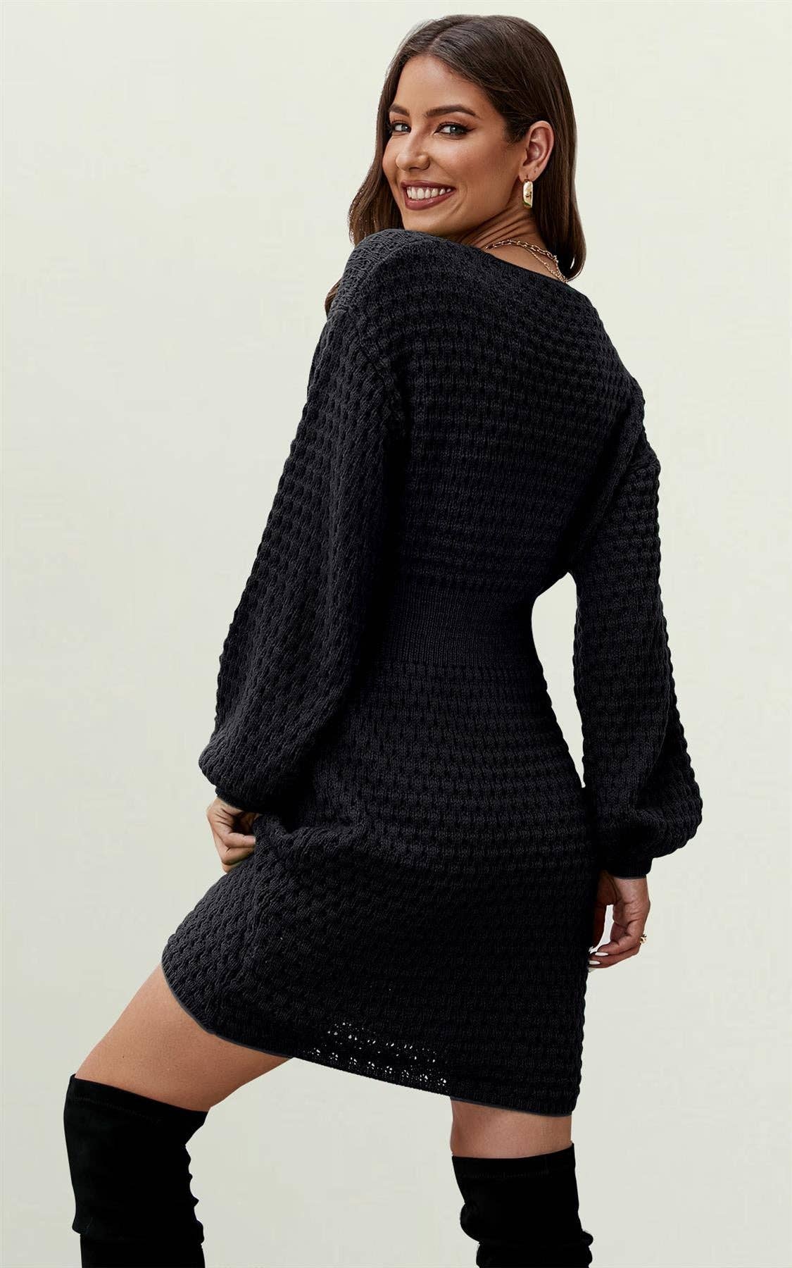 Jumper Mini-Kleid in Schwarz