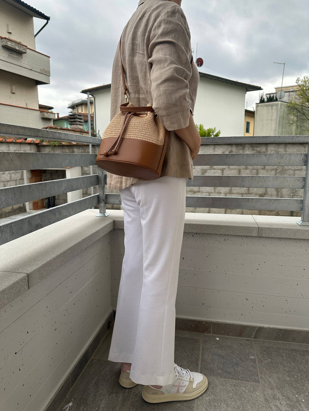 MISS Bucket Classic - Raffia-Tasche
