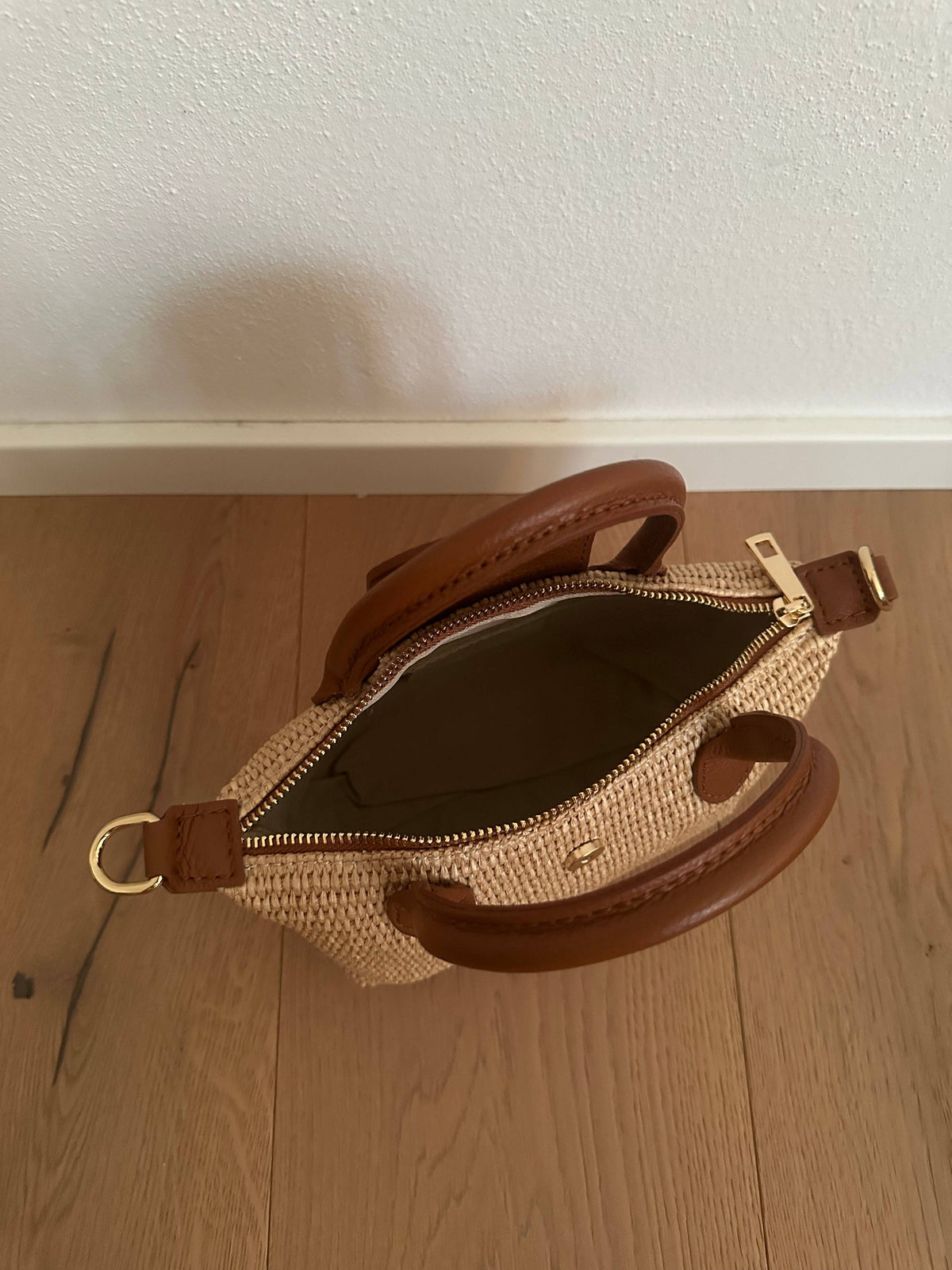CHERIE - Raphia und echtes Leder