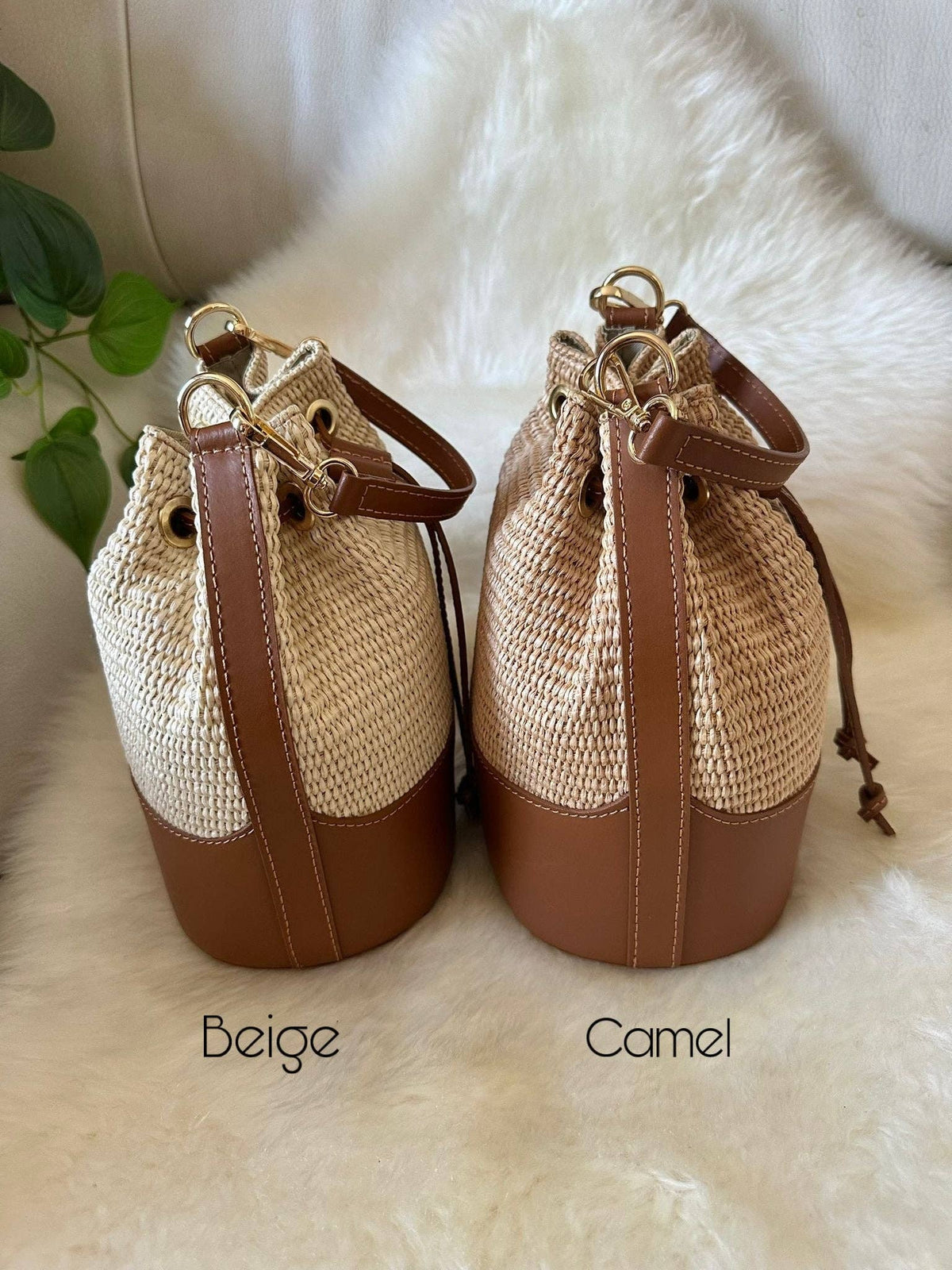 MISS Bucket Classic - Raffia-Tasche