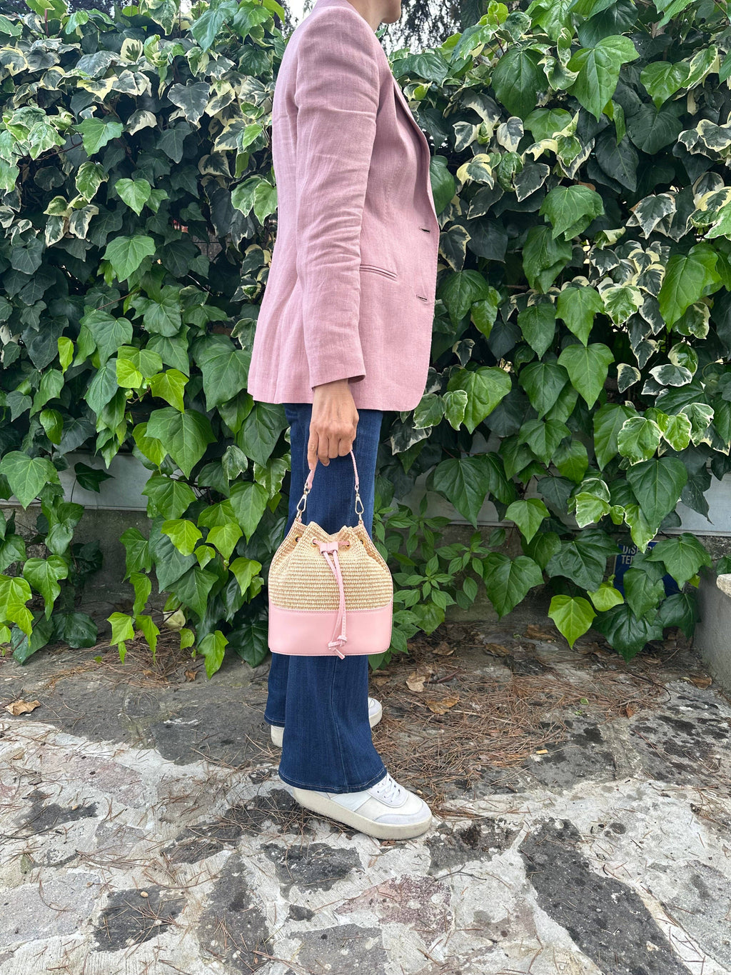 MISS Bucket Classic - Raffia-Tasche