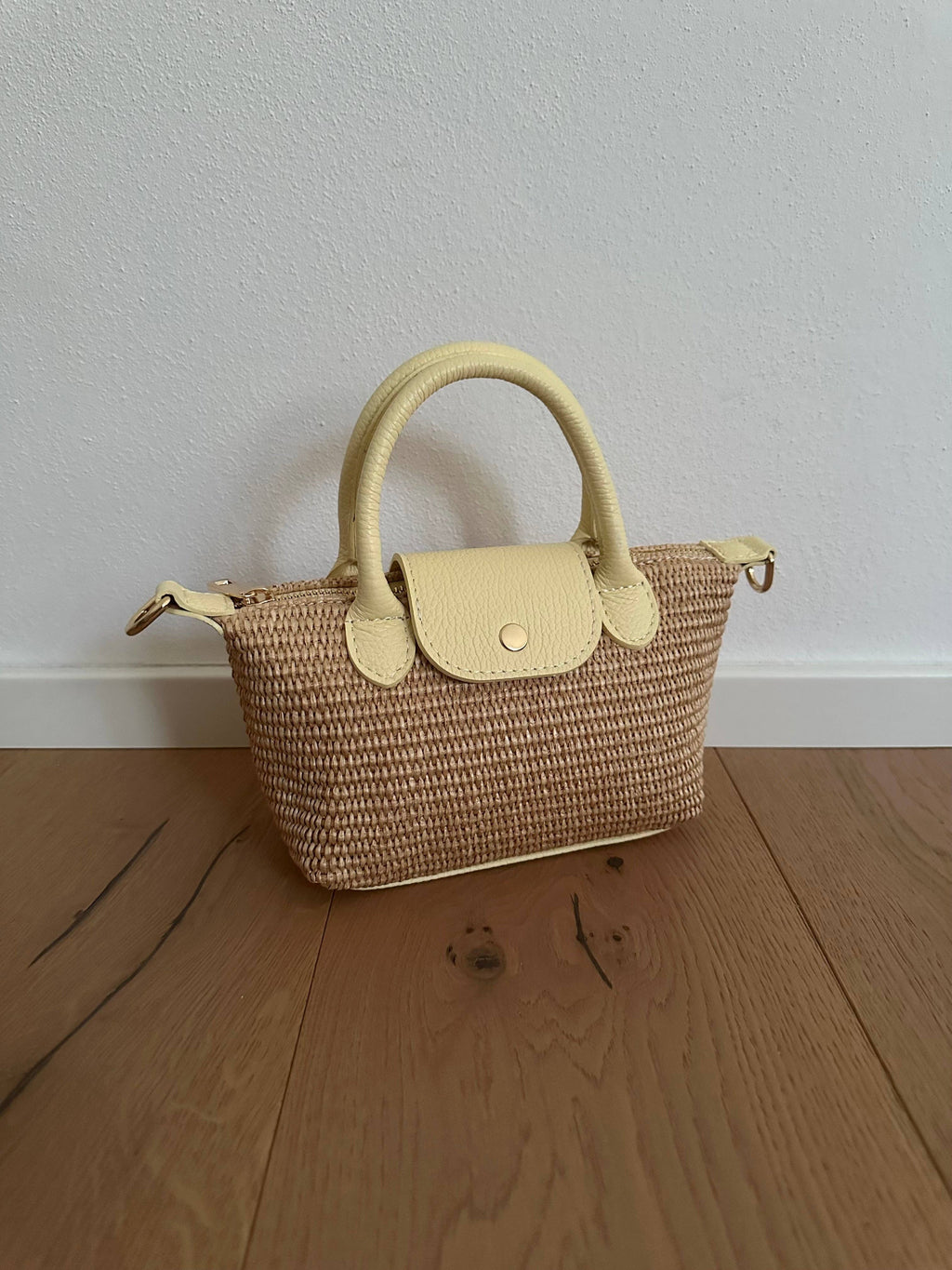 CHERIE - Raphia und echtes Leder