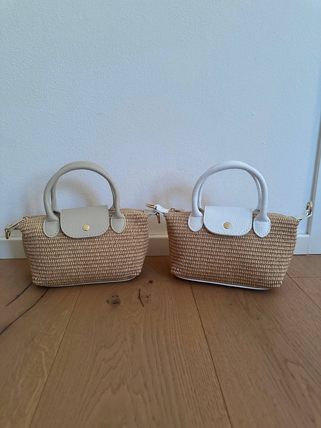 CHERIE - Raphia und echtes Leder