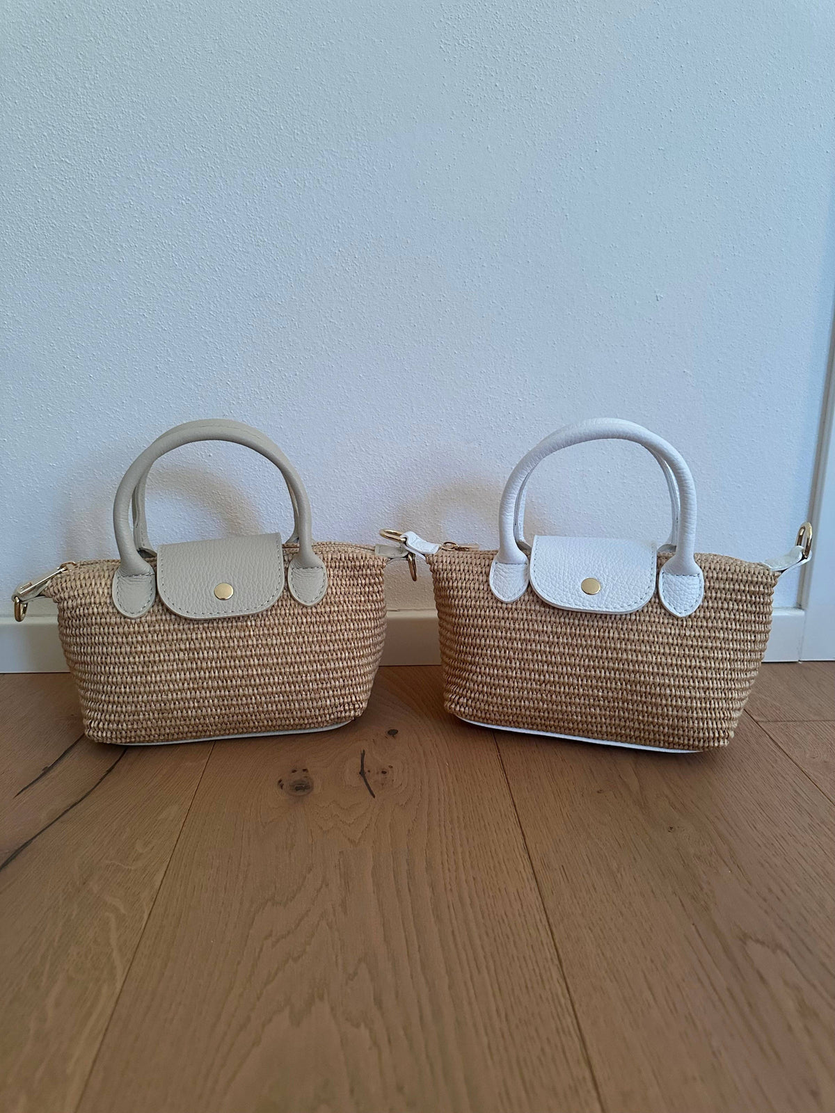 CHERIE - Raphia und echtes Leder