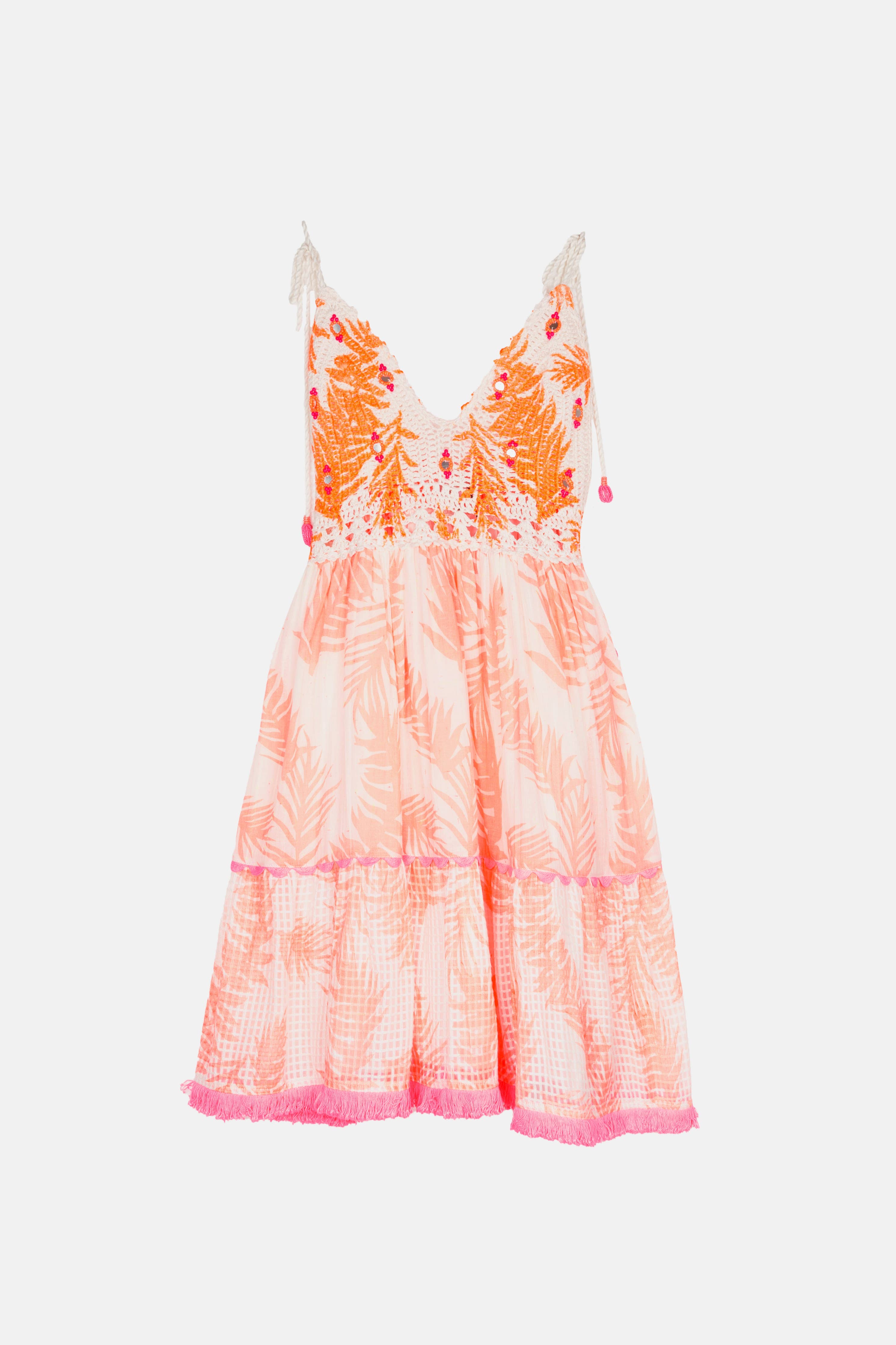Nilo Neonorange kurzes Kleid