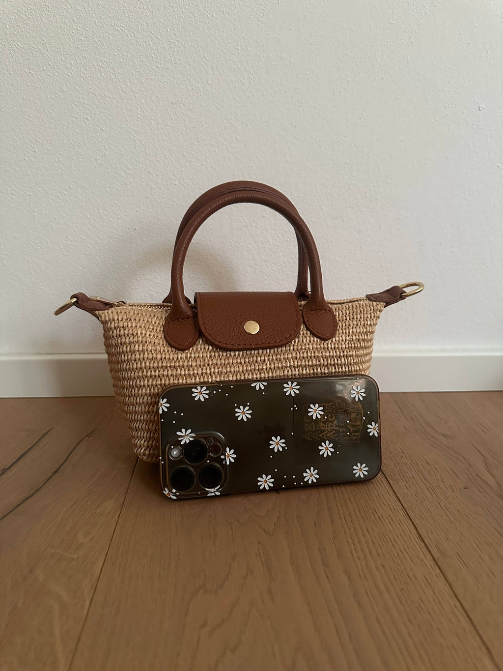 CHERIE - Raphia und echtes Leder