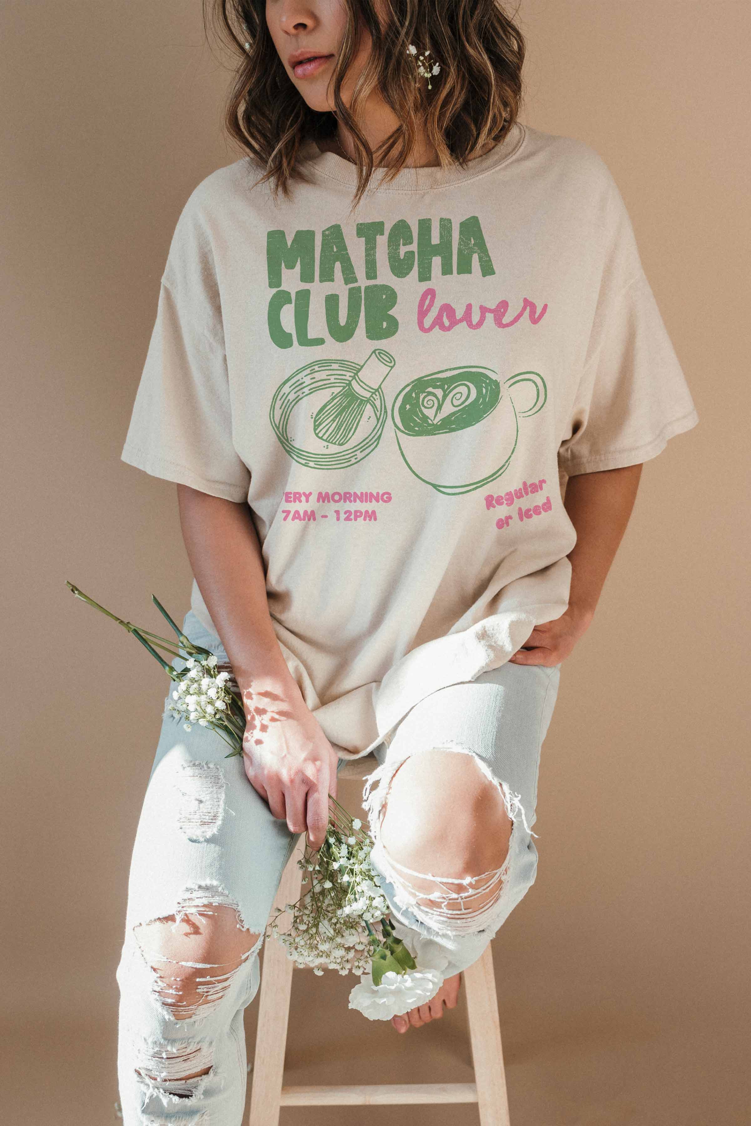 Matcha Club oversized T-Shirt