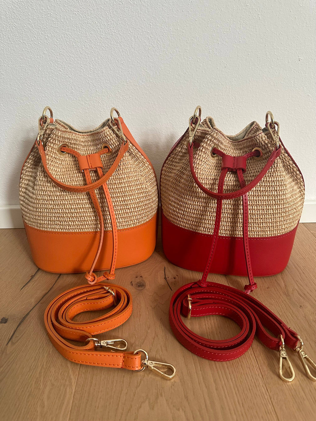 MISS Bucket Classic - Raffia-Tasche