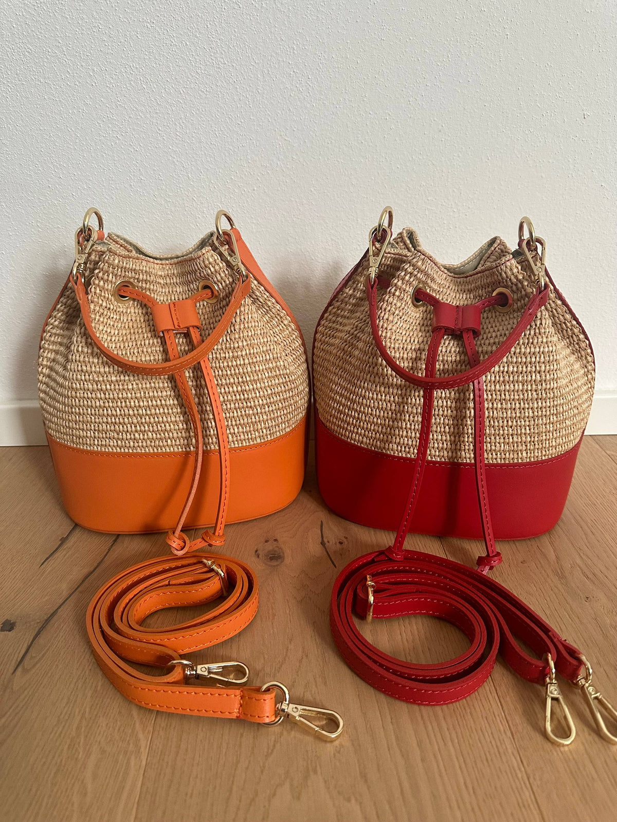 MISS Bucket Classic - Raffia-Tasche