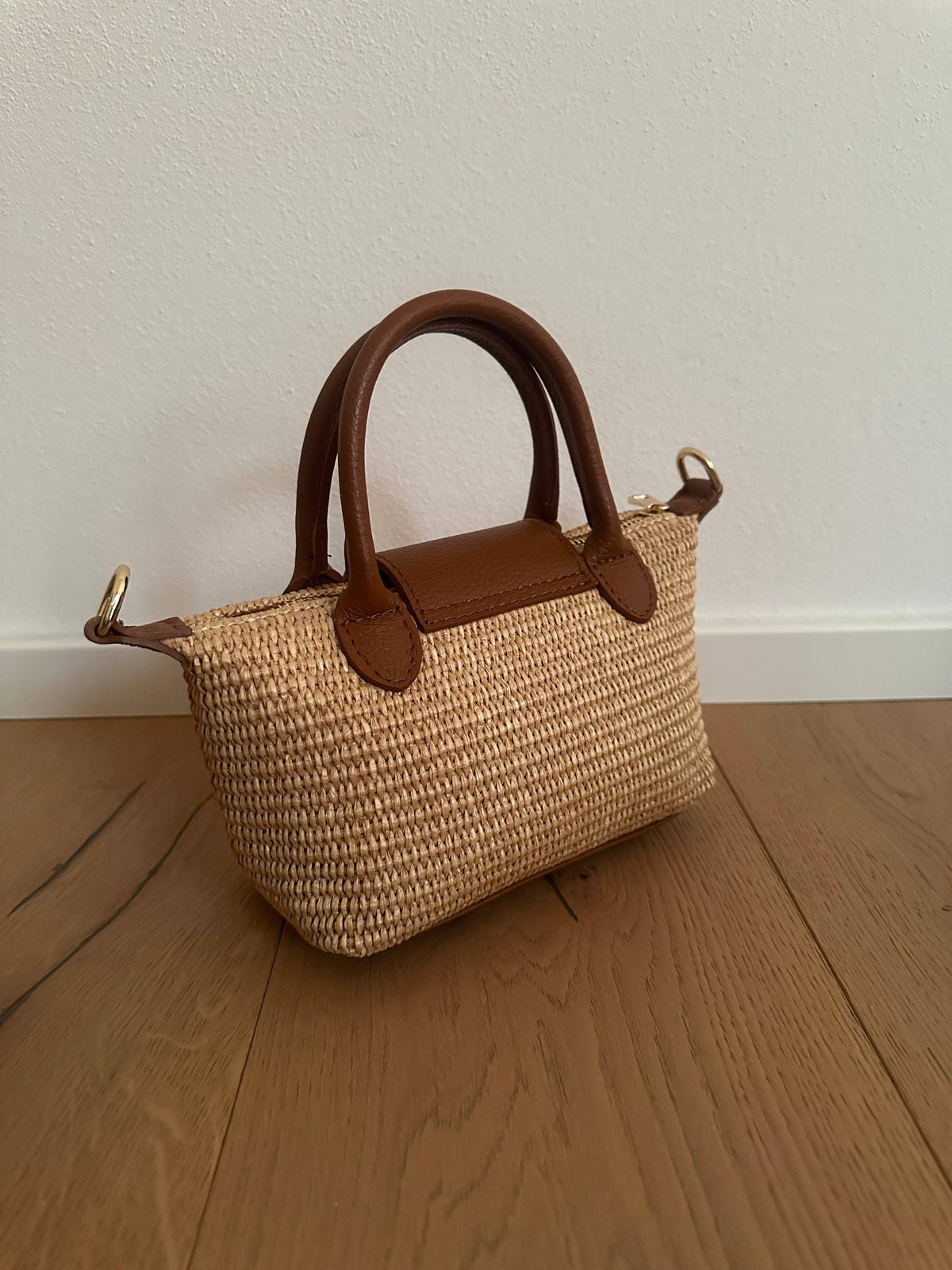 CHERIE - Raphia und echtes Leder