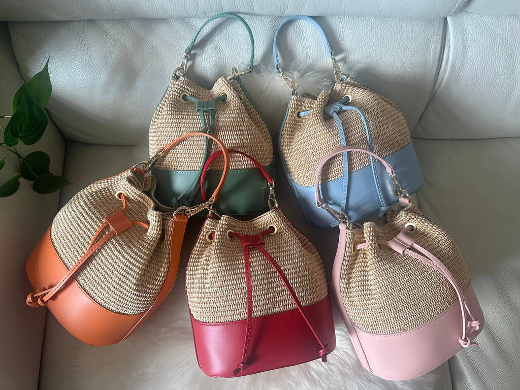 MISS Bucket Classic - Raffia-Tasche