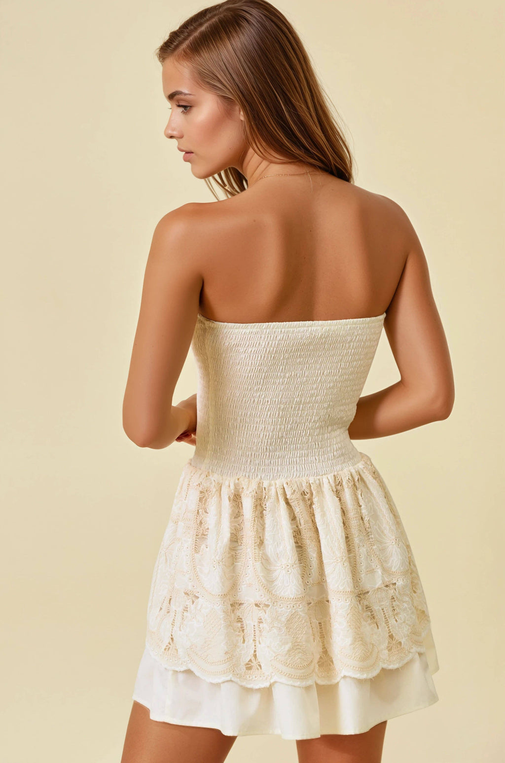 PALMENBESTICKTES TUBENKLEID