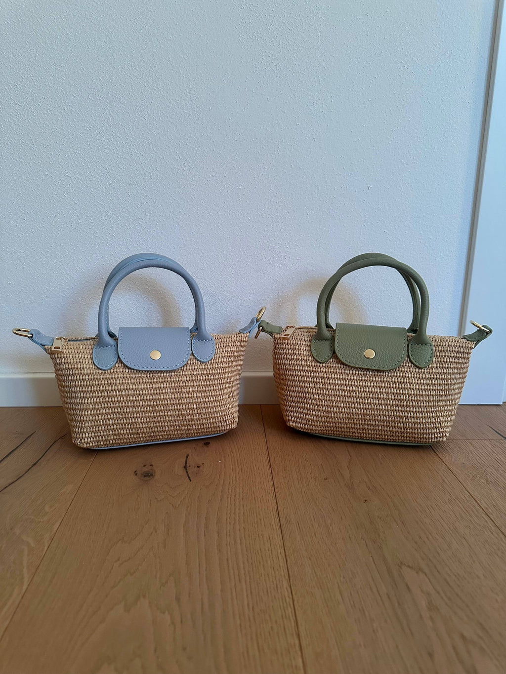 CHERIE - Raphia und echtes Leder