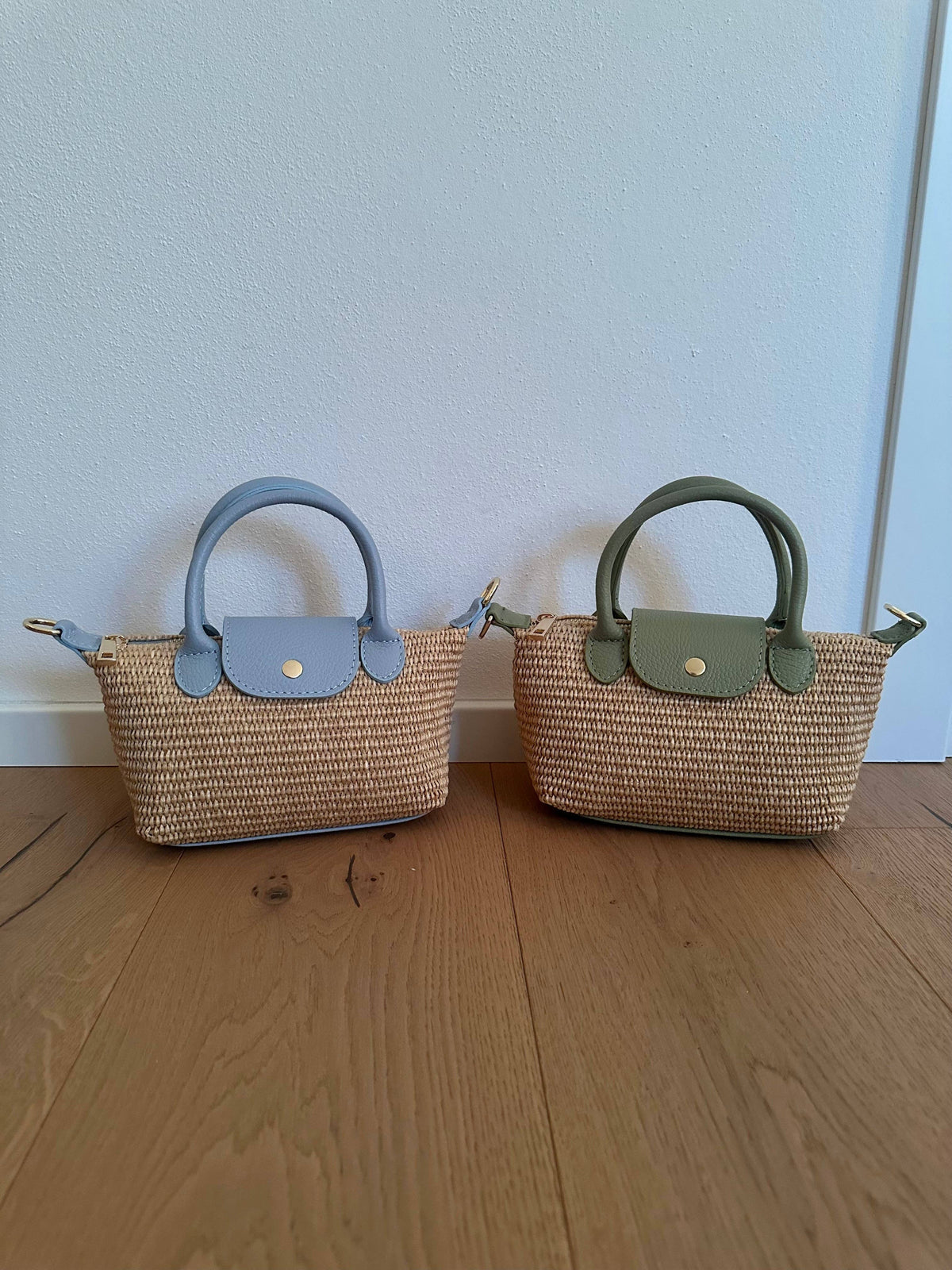 CHERIE - Raphia und echtes Leder