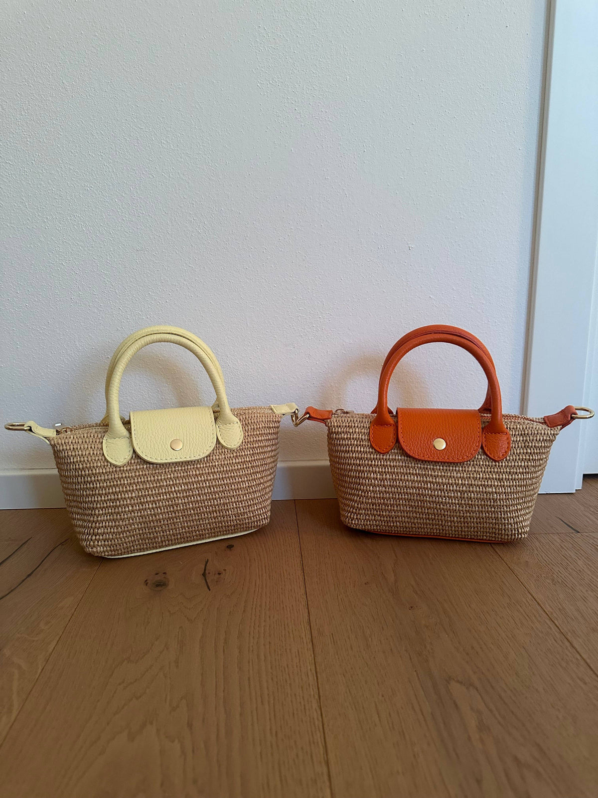 CHERIE - Raphia und echtes Leder