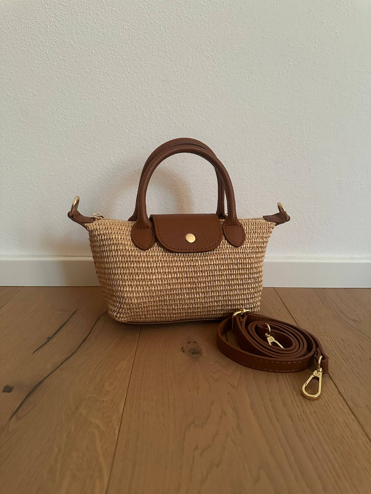 CHERIE - Raphia und echtes Leder